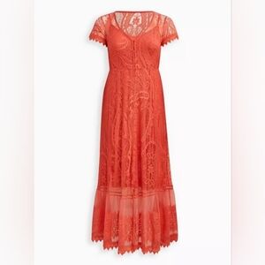 Torrid Lace Button Front Maxi Dress NWT